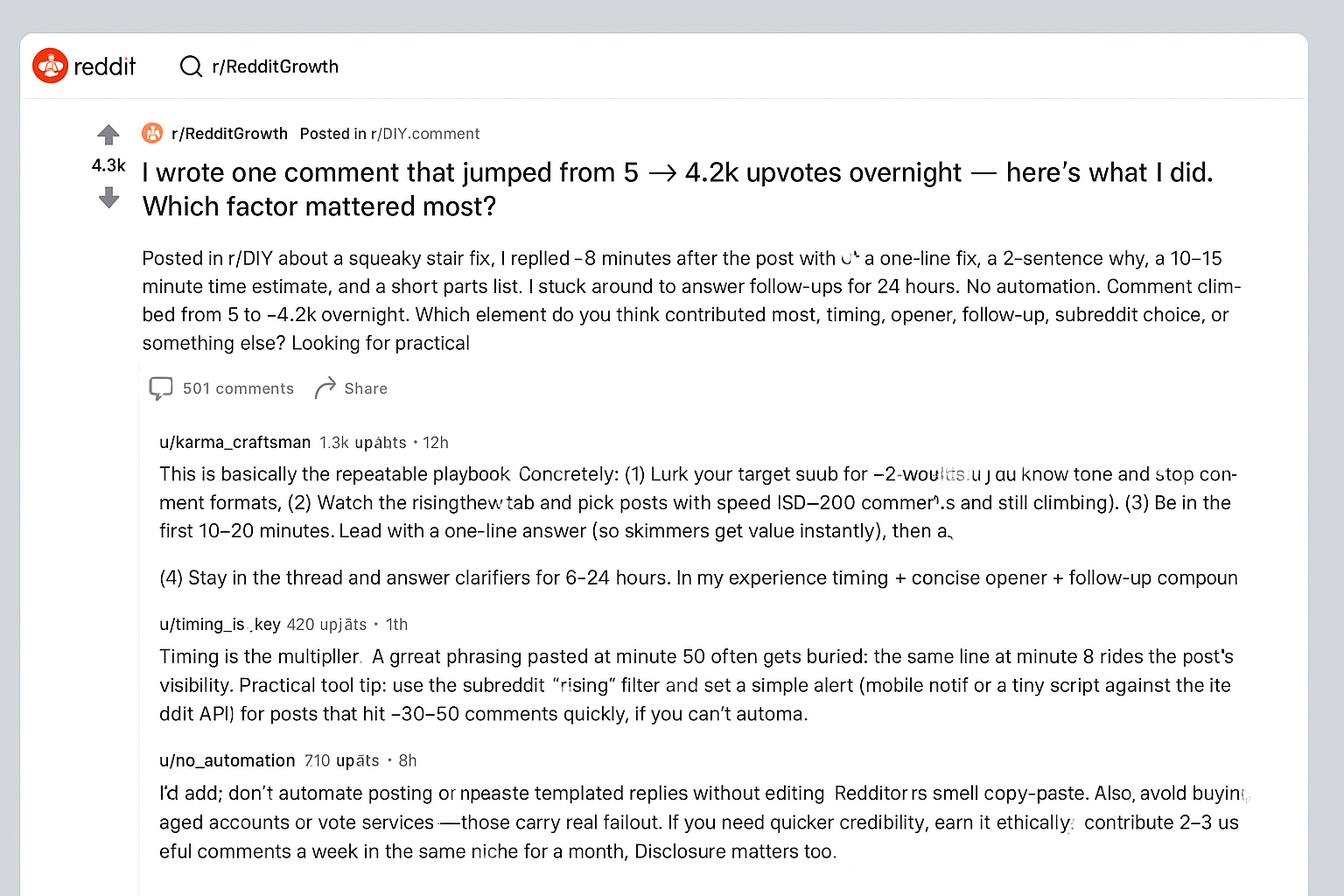 Tips and tricks to increase reddit comment karma