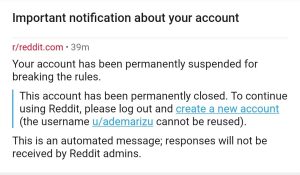 Main causes of Reddit account suspension