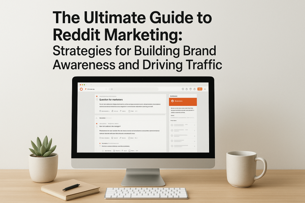 Illustration showing Reddit marketing guide