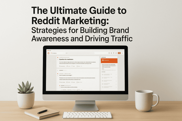 Illustration showing Reddit marketing