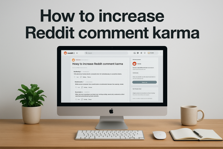 Illustration showing how to increase Reddit comment karma