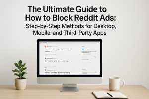 Illustration showing how to block Reddit ads