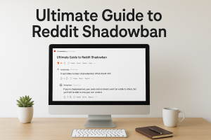 Illustration showing Reddit shadowban