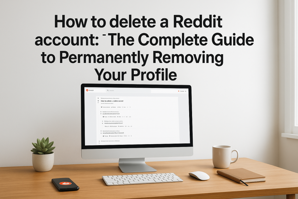 Illustration showing how to delete a Reddit account