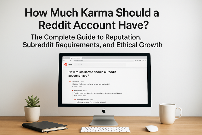 Illustration showing how much karma should a reddit account have