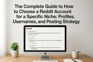 Illustration showing how to choose a Reddit account for a specific niche