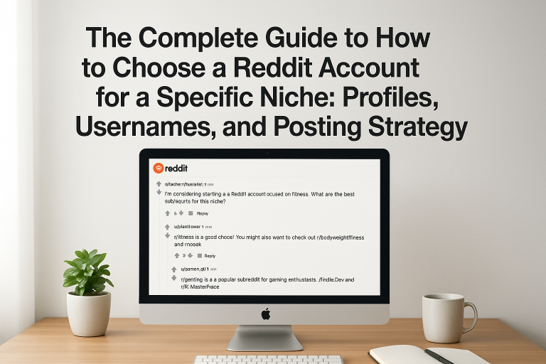 Illustration showing how to choose a Reddit account for a specific niche
